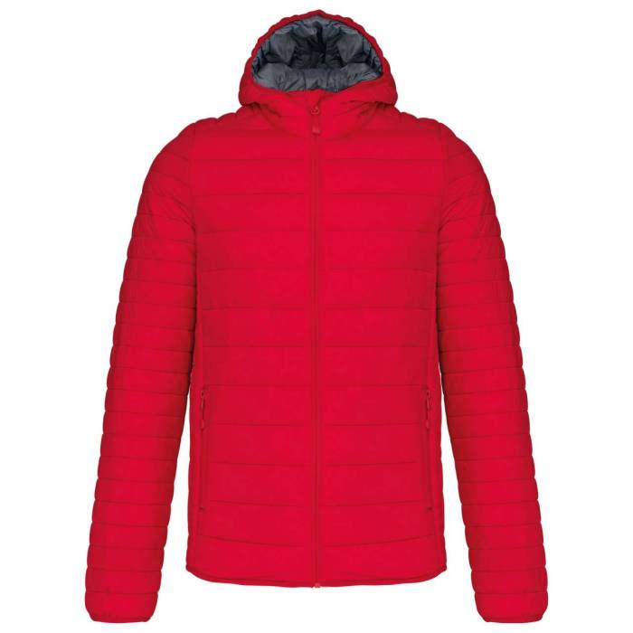 MEN`S LIGHTWEIGHT HOODED PADDED JACKET - Red<br><small>EA-KA6110RE-2XL</small>