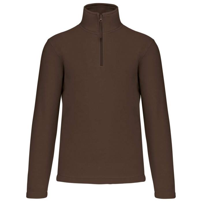 ENZO - ZIP NECK MICROFLEECE JACKET - Chocolate<br><small>EA-KA912CO-4XL</small>