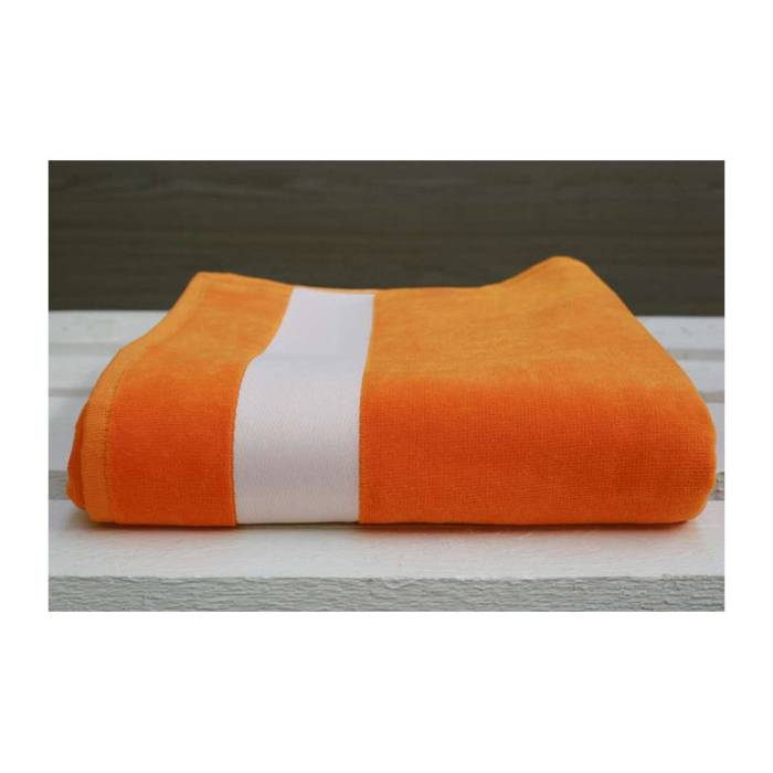 OLIMA VELOUR BEACH TOWEL - Orange<br><small>EA-OLV4000OR-100X180</small>