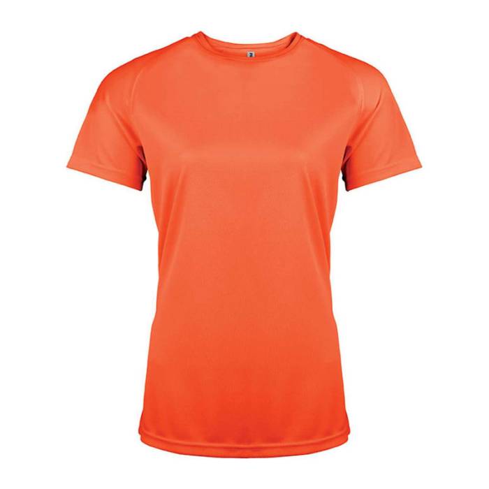 LADIES` SHORT-SLEEVED SPORTS T-SHIRT - Fluorescent Orange<br><small>EA-PA439FOR-L</small>