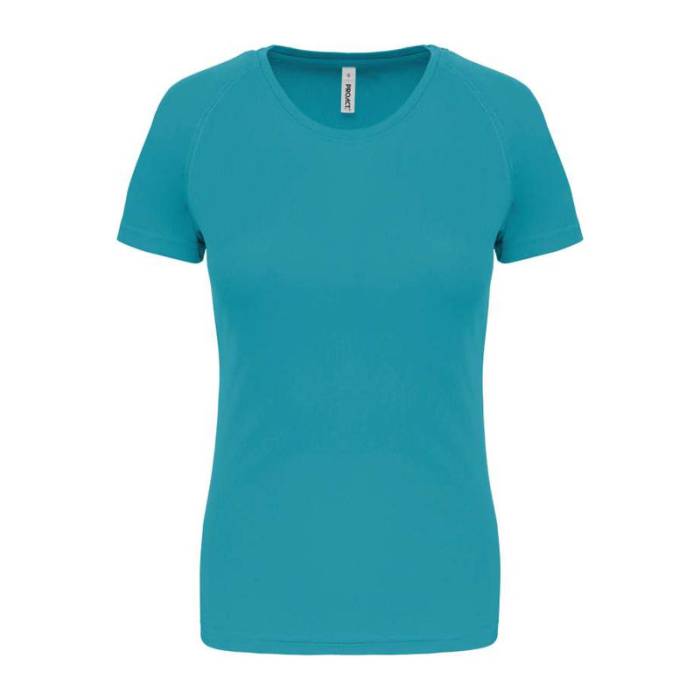 LADIES` SHORT-SLEEVED SPORTS T-SHIRT - Light Turquoise<br><small>EA-PA439LTU-2XL</small>