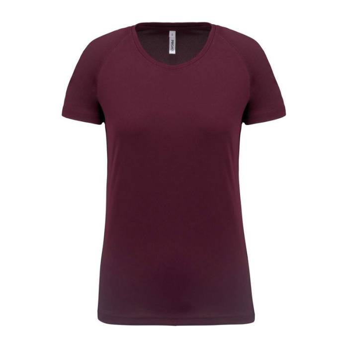 LADIES` SHORT-SLEEVED SPORTS T-SHIRT - Wine<br><small>EA-PA439WN-2XL</small>