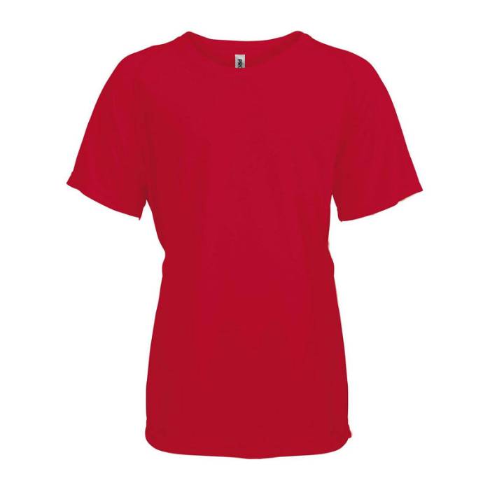 KIDS` SHORT SLEEVED SPORTS T-SHIRT - Red<br><small>EA-PA445RE-6/8</small>