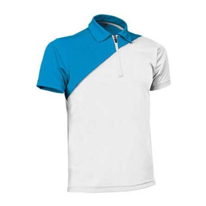 Technical Polo Ace - White-Tropical Blue<br><small>EA-POVAACEBT22</small>