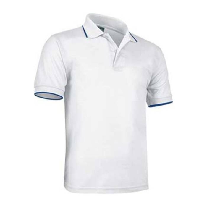 Typed Poloshirt Combi - White-Royal Blue<br><small>EA-POVACOMBA21</small>
