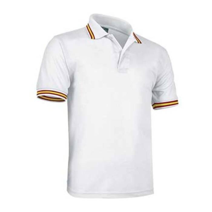 Typed Poloshirt Combi - White-Spanish Flag<br><small>EA-POVACOMBE23</small>