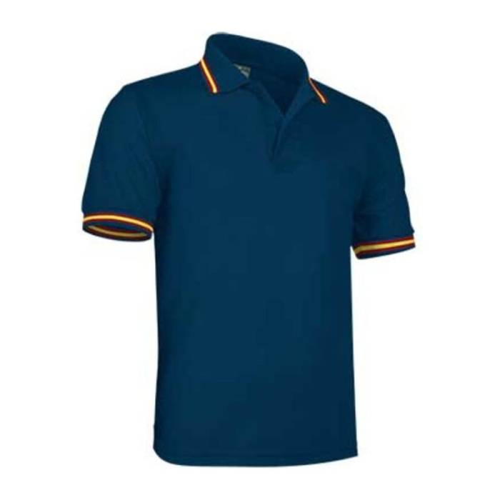 Typed Poloshirt Combi - Orion Navy Blue-Spanish Flag<br><small>EA-POVACOMME20</small>