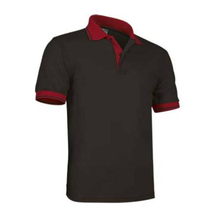 Typed Poloshirt Combi - Black-Lotto Red<br><small>EA-POVACOMNR22</small>