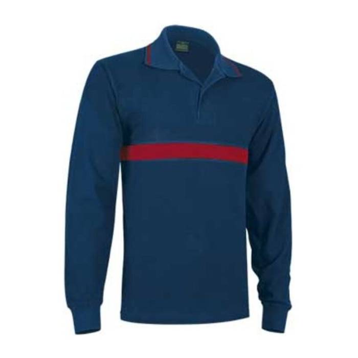 SERVER LONG/SLEEVE TYPED POLOSHIRT - Orion Navy Blue-Lotto Red<br><small>EA-POVASELMR20</small>