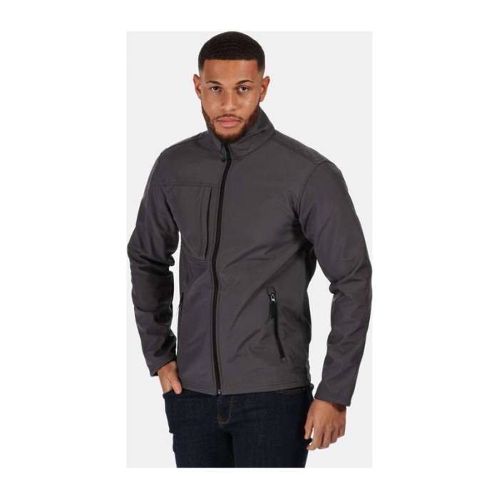 Men`S Octagon Ii Printable Membrane Softshell - Seal Grey/Black<br><small>EA-RETRA688SG/BL-2XL</small>