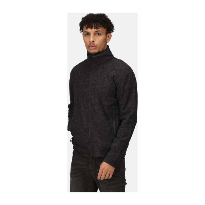 Thornly Men - Full Zip Marl Fleece - Seal Grey Marl<br><small>EA-RETRF603SGM-M</small>