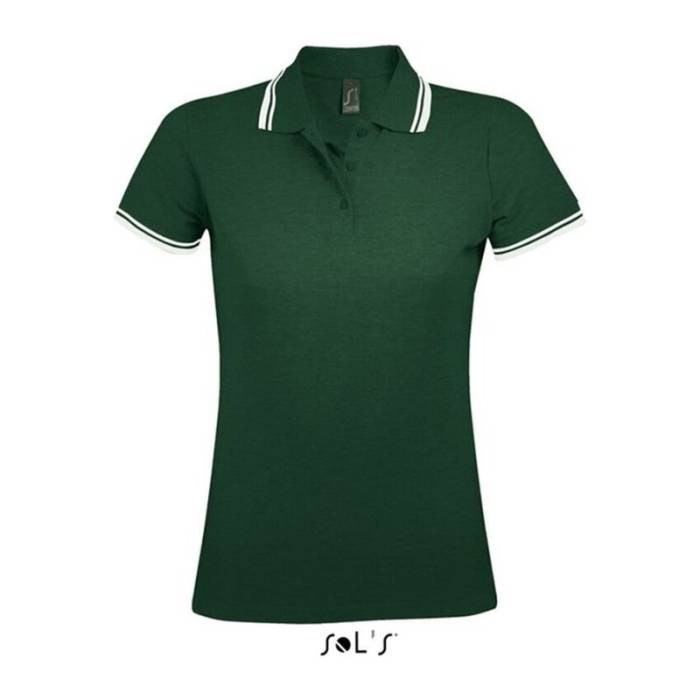 SOL`S PASADENA WOMEN POLO SHIRT - Forest Green/White<br><small>EA-SO00578FO/WH-2XL</small>