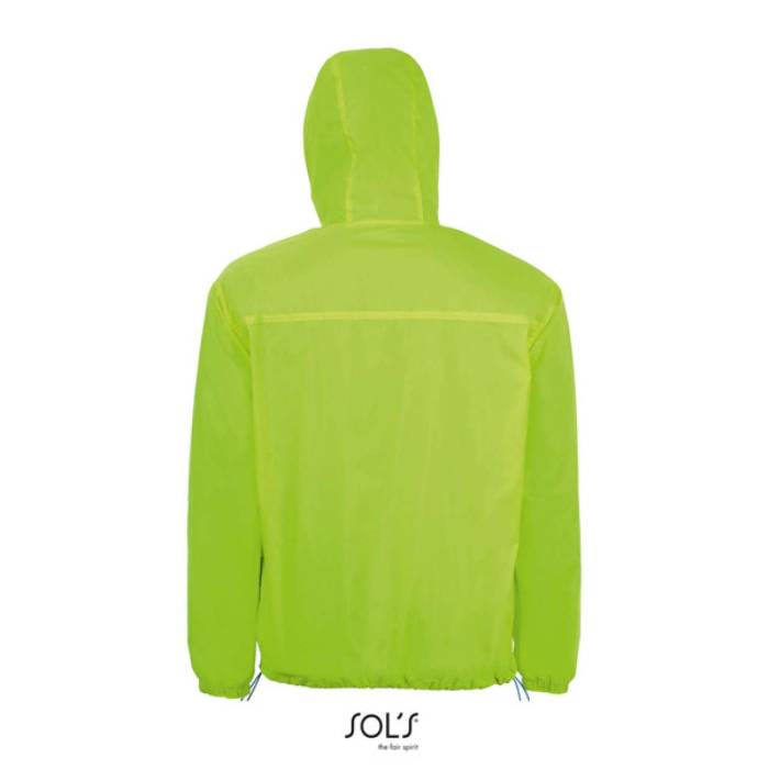 SOL`S SKATE - UNISEX LINED WINDBREAKER - Neon Lime/Royal Blue<br><small>EA-SO01171NEL/RO-2XL</small>