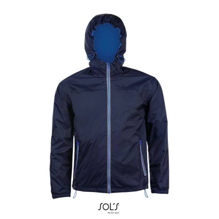 SOL`S SKATE - UNISEX LINED WINDBREAKER - Navy/Royal Blue<br><small>EA-SO01171NV/RO-2XL</small>