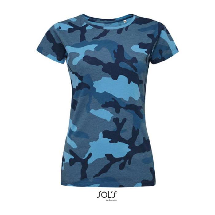 SOL'S CAMO WOMEN - KÖRNYAKÚ PÓLÓ