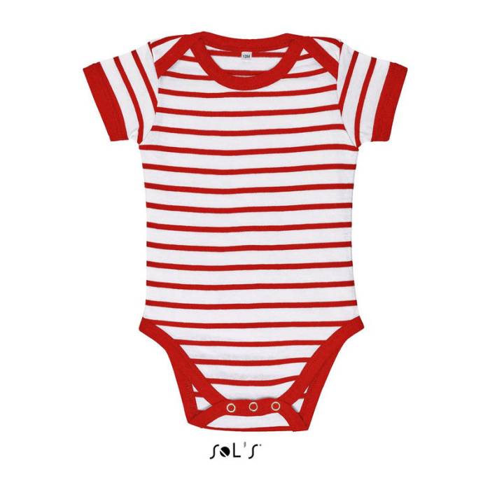 SOL`S MILES BABY - STRIPED BODYSUIT - White/Red<br><small>EA-SO01401WH/RE-18/23M</small>