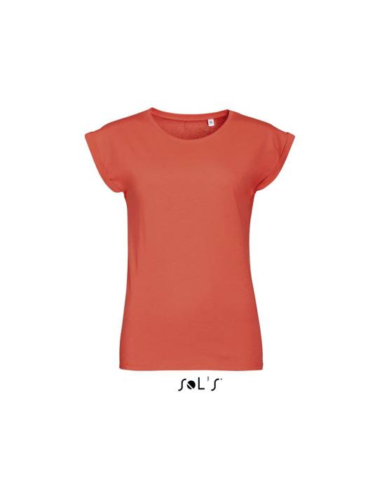 SOL`S MELBA WOMEN - KÖRNYAKÚ PÓLÓ - Coral<br><small>EA-SO01406CRL-M</small>