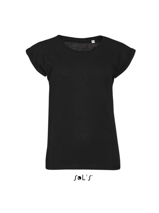 SOL`S MELBA WOMEN - KÖRNYAKÚ PÓLÓ - Deep Black<br><small>EA-SO01406DBL-M</small>