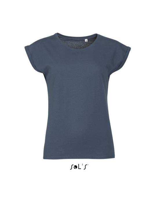 SOL`S MELBA WOMEN - KÖRNYAKÚ PÓLÓ - Denim<br><small>EA-SO01406DE-L</small>