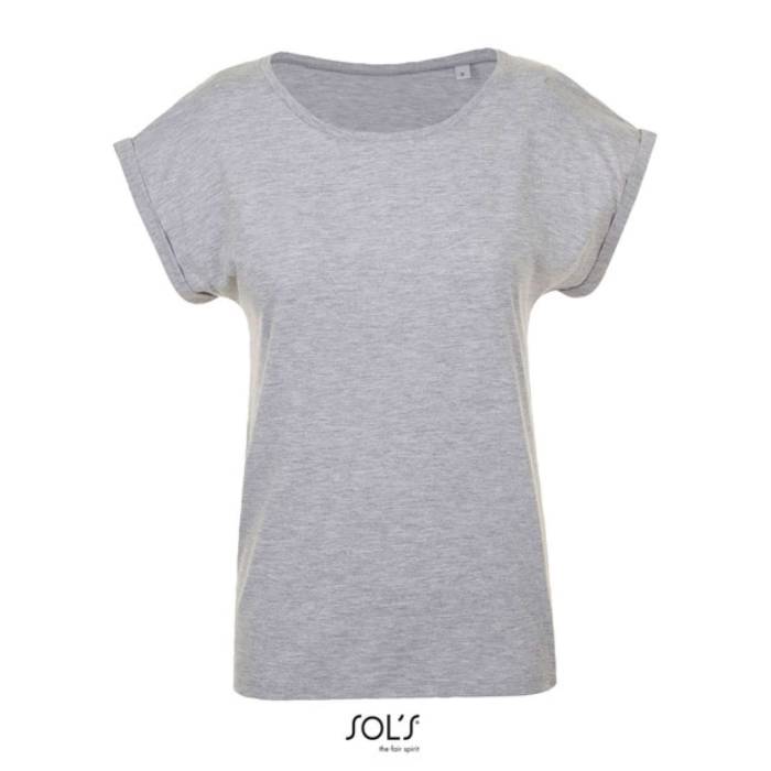 SOL`S MELBA WOMEN - KÖRNYAKÚ PÓLÓ - Grey Melange<br><small>EA-SO01406GM-L</small>