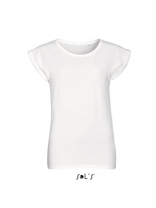 SOL`S MELBA WOMEN - KÖRNYAKÚ PÓLÓ - White<br><small>EA-SO01406WH-M</small>