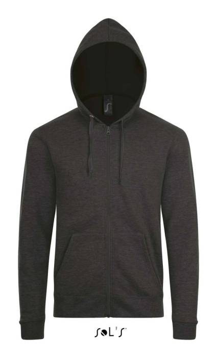 SOL`S STONE - UNISEX ZIP HOODIE - Charcoal Melange<br><small>EA-SO01714CHME-2XL</small>