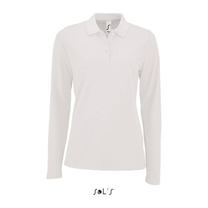 SOL`S PERFECT LSL WOMEN - LONG-SLEEVE PIQUÉ POLO S - White<br><small>EA-SO02083WH-2XL</small>