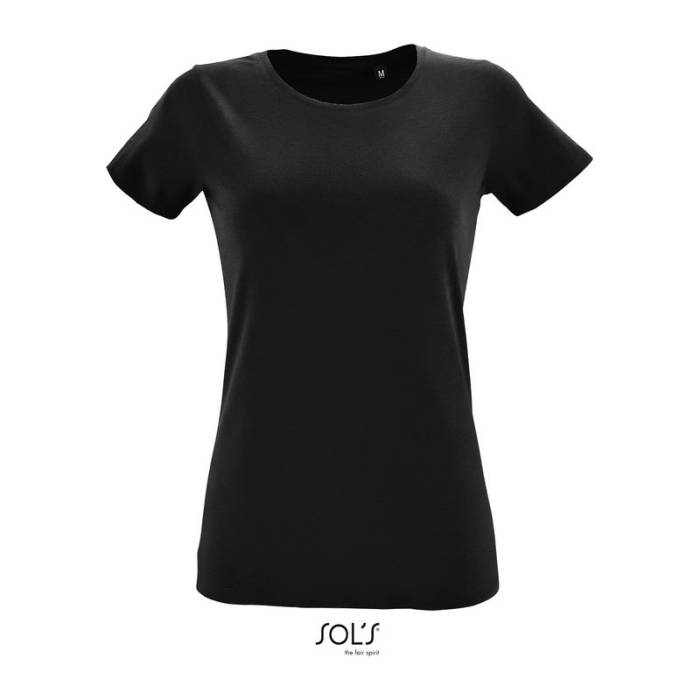 SOL`S REGENT FIT WOMEN - KÖRNYAKÚ TESTHEZÁLLÓ PÓLÓ - Deep Black<br><small>EA-SO02758DBL-S</small>