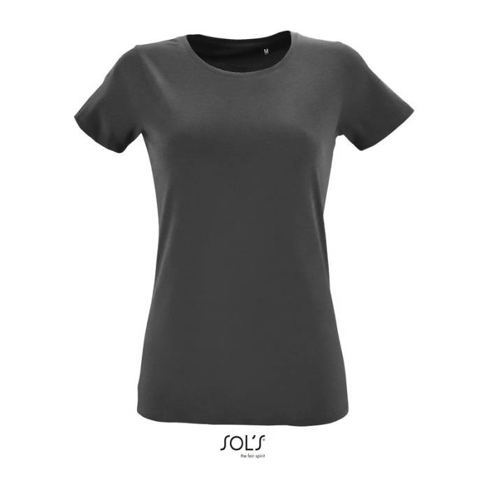 SOL`S REGENT FIT WOMEN - KÖRNYAKÚ TESTHEZÁLLÓ PÓLÓ - Dark Grey<br><small>EA-SO02758DG-L</small>