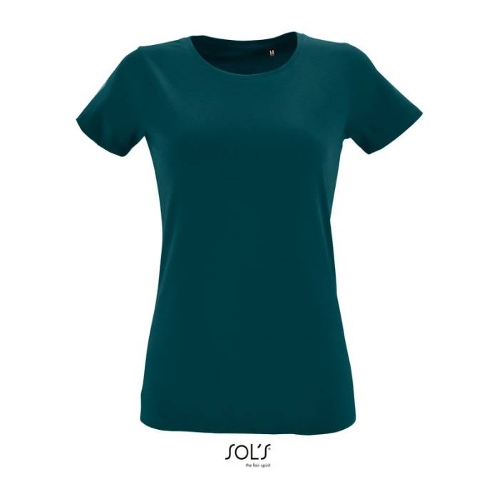 SOL`S REGENT FIT WOMEN - KÖRNYAKÚ TESTHEZÁLLÓ PÓLÓ - Duck Blue<br><small>EA-SO02758DUBLU-2XL</small>