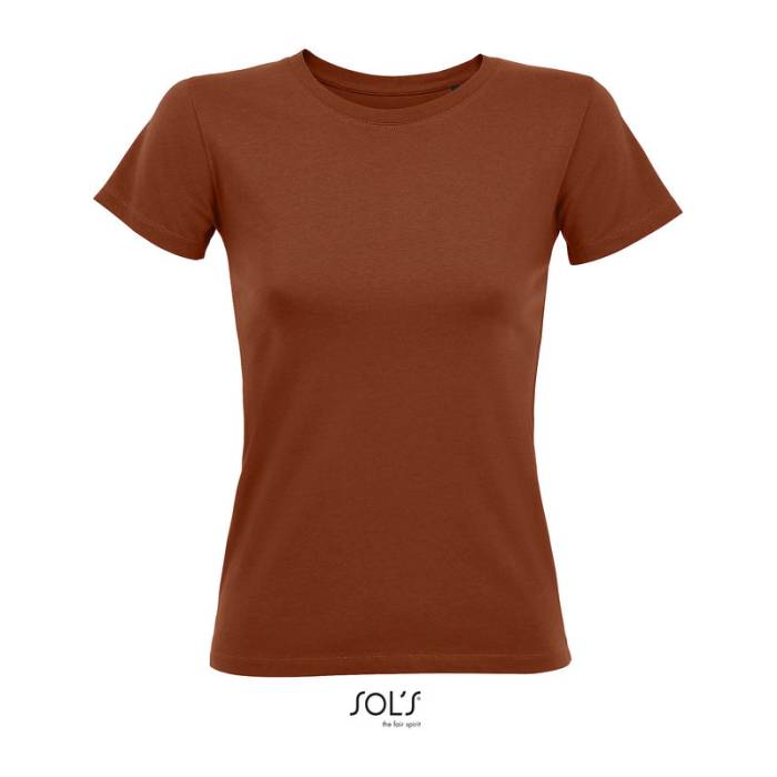 SOL`S REGENT FIT WOMEN - KÖRNYAKÚ TESTHEZÁLLÓ PÓLÓ - Terracotta<br><small>EA-SO02758TE-2XL</small>