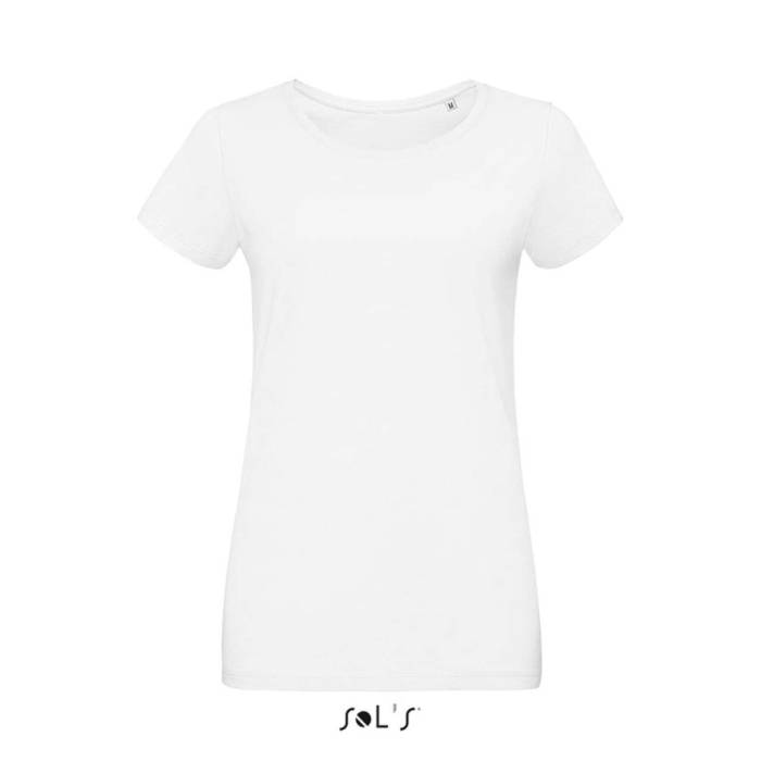 SOL`S MARTIN WOMEN - KÖRNYAKÚ TESTHEZÁLLÓ PÓLÓ - White<br><small>EA-SO02856WH-2XL</small>