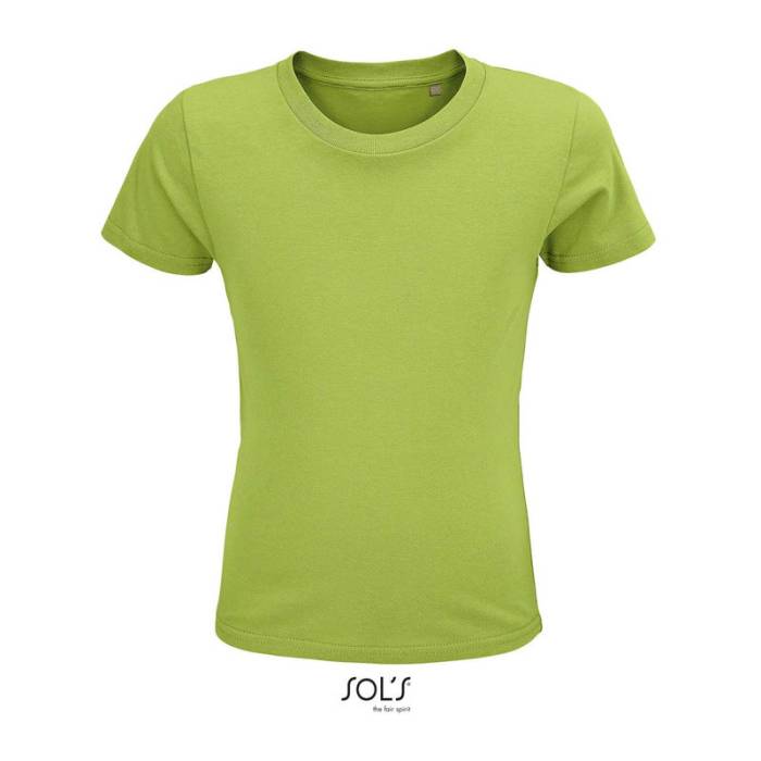 SOL`S CRUSADER KIDS - ROUND-NECK FITTED JERSEY T-S - Apple Green<br><small>EA-SO03580AG-8A</small>