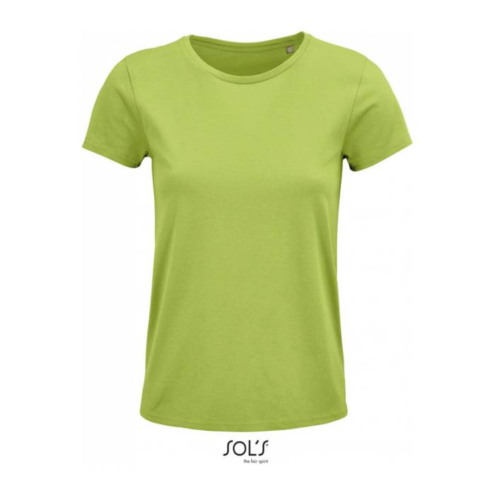 SOL`S CRUSADER WOMEN - ROUND-NECK FITTED JERSEY T- - Apple Green<br><small>EA-SO03581AG-2XL</small>