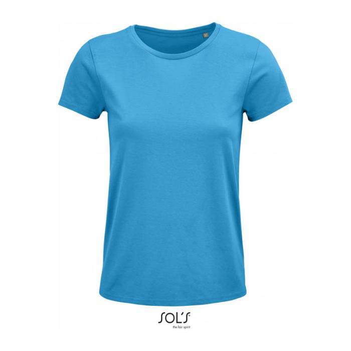 SOL`S CRUSADER WOMEN - ROUND-NECK FITTED JERSEY T- - Aqua<br><small>EA-SO03581AQ-2XL</small>