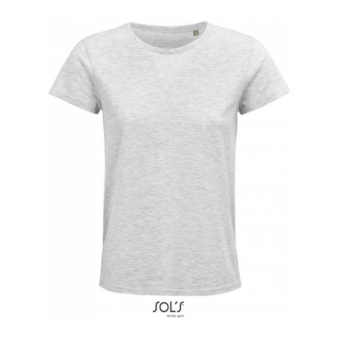 SOL`S CRUSADER WOMEN - ROUND-NECK FITTED JERSEY T- - Ash Grey<br><small>EA-SO03581AS-2XL</small>