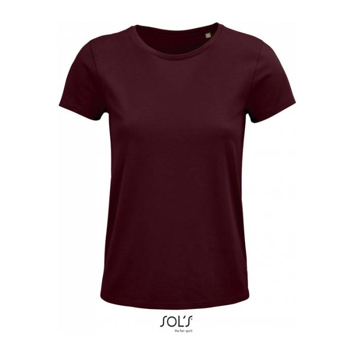 SOL`S CRUSADER WOMEN - ROUND-NECK FITTED JERSEY T- - Burgundy<br><small>EA-SO03581BU-2XL</small>