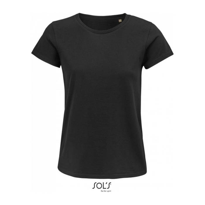 SOL`S CRUSADER WOMEN - ROUND-NECK FITTED JERSEY T- - Deep Black<br><small>EA-SO03581DBL-2XL</small>