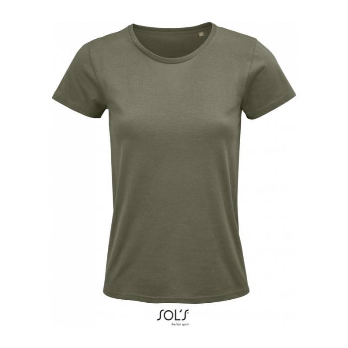 SOL`S CRUSADER WOMEN - ROUND-NECK FITTED JERSEY T- - Khaki<br><small>EA-SO03581KH-2XL</small>
