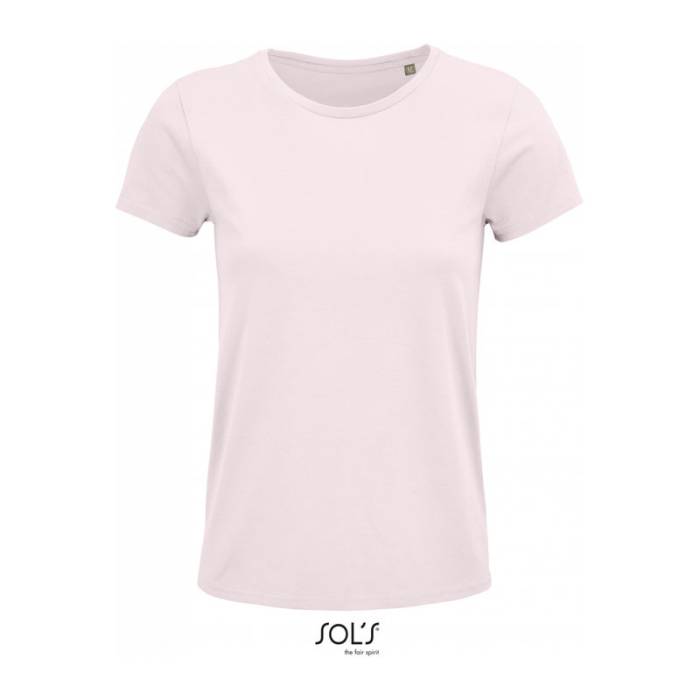 SOL`S CRUSADER WOMEN - ROUND-NECK FITTED JERSEY T- - Pale Pink<br><small>EA-SO03581PP-2XL</small>
