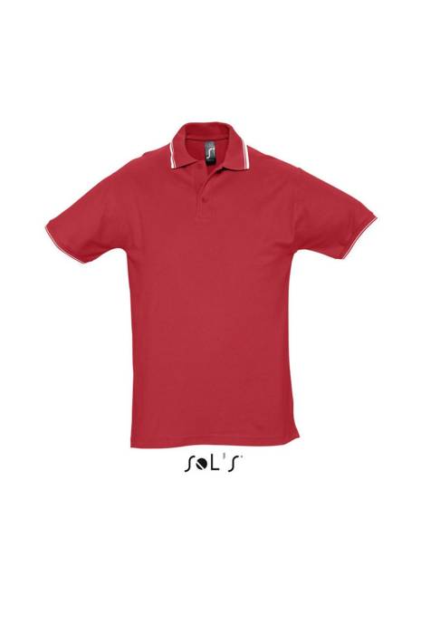 SOL`S PRACTICE MEN - POLO SHIRT - Red/White<br><small>EA-SO11365RE-S</small>