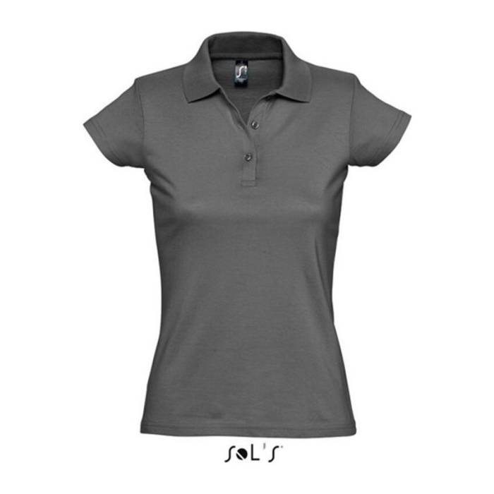 PRESCOTT WOMEN POLO SHIRT - Dark Grey<br><small>EA-SO11376DG-2XL</small>