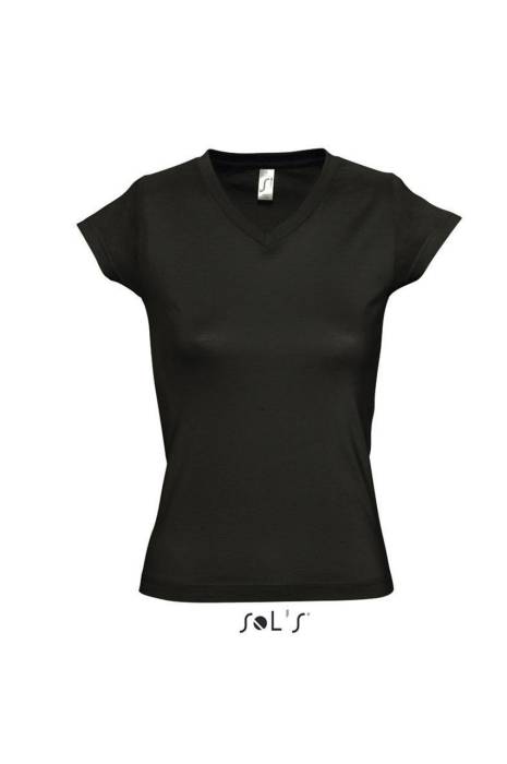 SOL`S MOON - NŐI V-NYAKÚ PÓLÓ - Deep Black<br><small>EA-SO11388DBL-2XL</small>