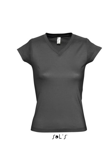 SOL`S MOON - NŐI V-NYAKÚ PÓLÓ - Dark Grey<br><small>EA-SO11388DG-XL</small>