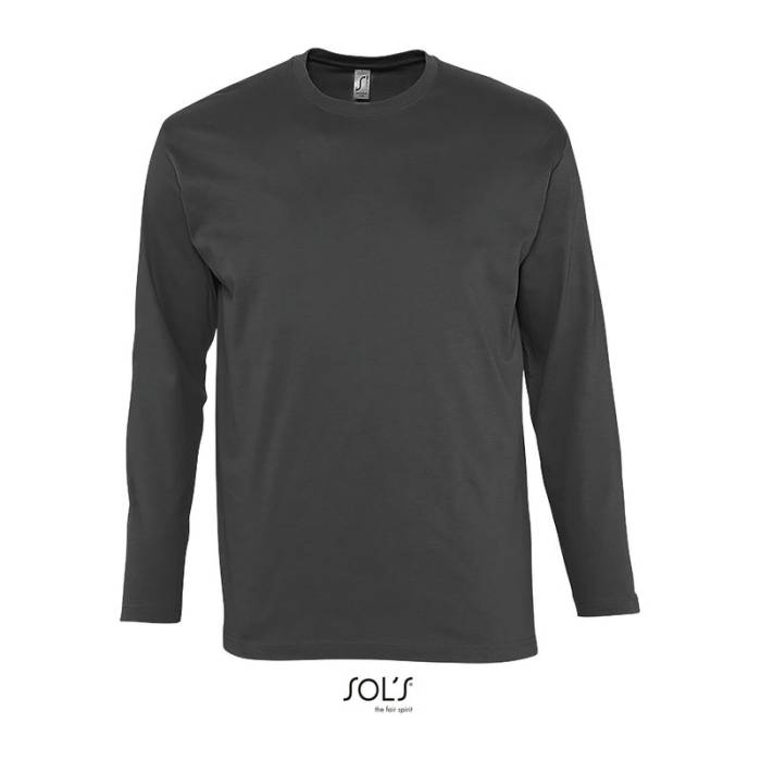 SOL`S MONARCH - FÉRFI KÖRNYAKÚ HOSSZÚ UJJÚ PÓLÓ - Dark Grey<br><small>EA-SO11420DG-3XL</small>