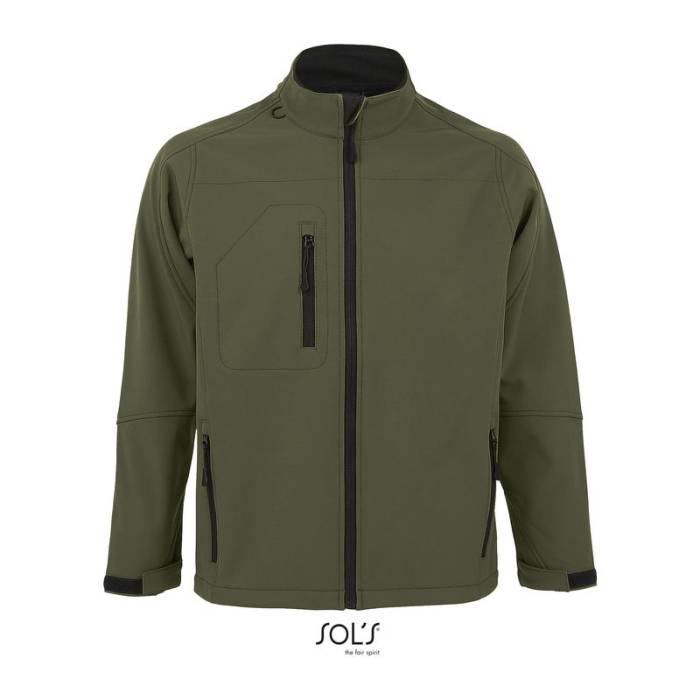 SOL`S RELAX - MEN`S SOFTSHELL ZIPPED JACKET - Army<br><small>EA-SO46600AR-2XL</small>