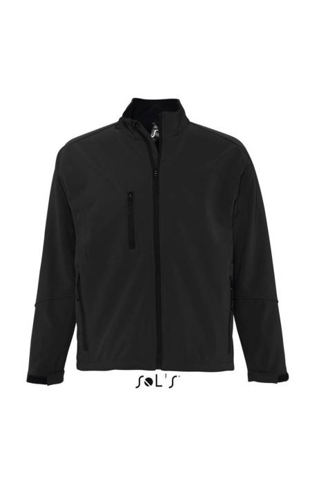 SOL`S RELAX - MEN`S SOFTSHELL ZIPPED JACKET - Black<br><small>EA-SO46600BL-L</small>