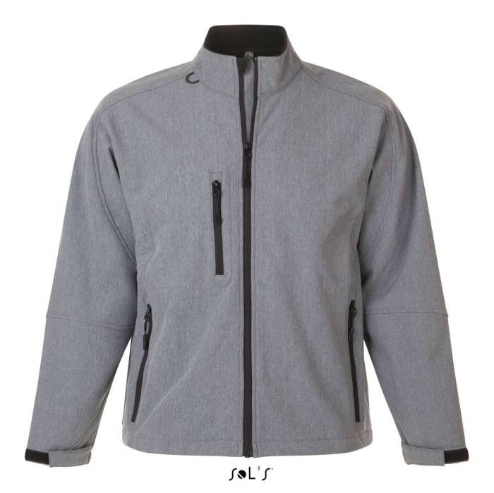 SOL`S RELAX - MEN`S SOFTSHELL ZIPPED JACKET - Grey Melange<br><small>EA-SO46600GM-L</small>