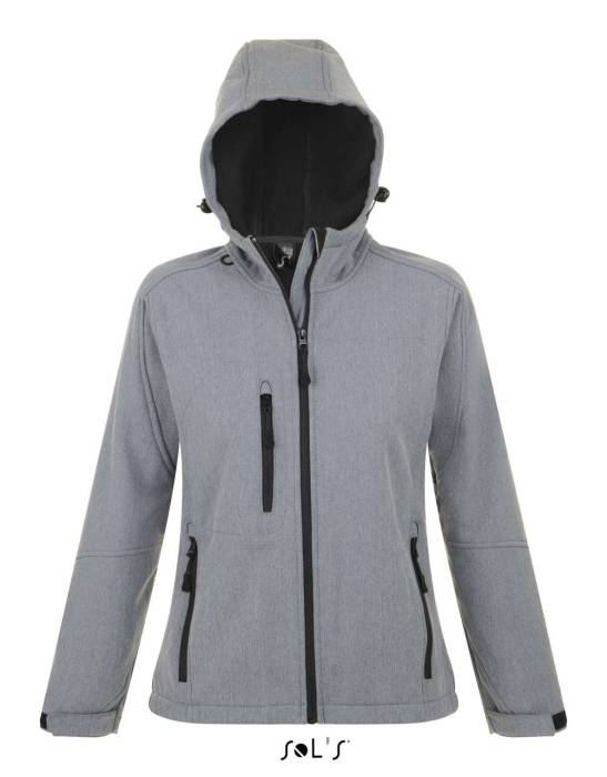 SOL`S REPLAY WOMEN - HOODED SOFTSHELL - Grey Melange<br><small>EA-SO46802GM-2XL</small>