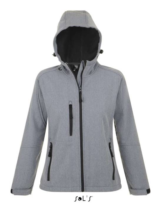 SOL`S REPLAY WOMEN - HOODED SOFTSHELL - Grey Melange<br><small>EA-SO46802GM-S</small>
